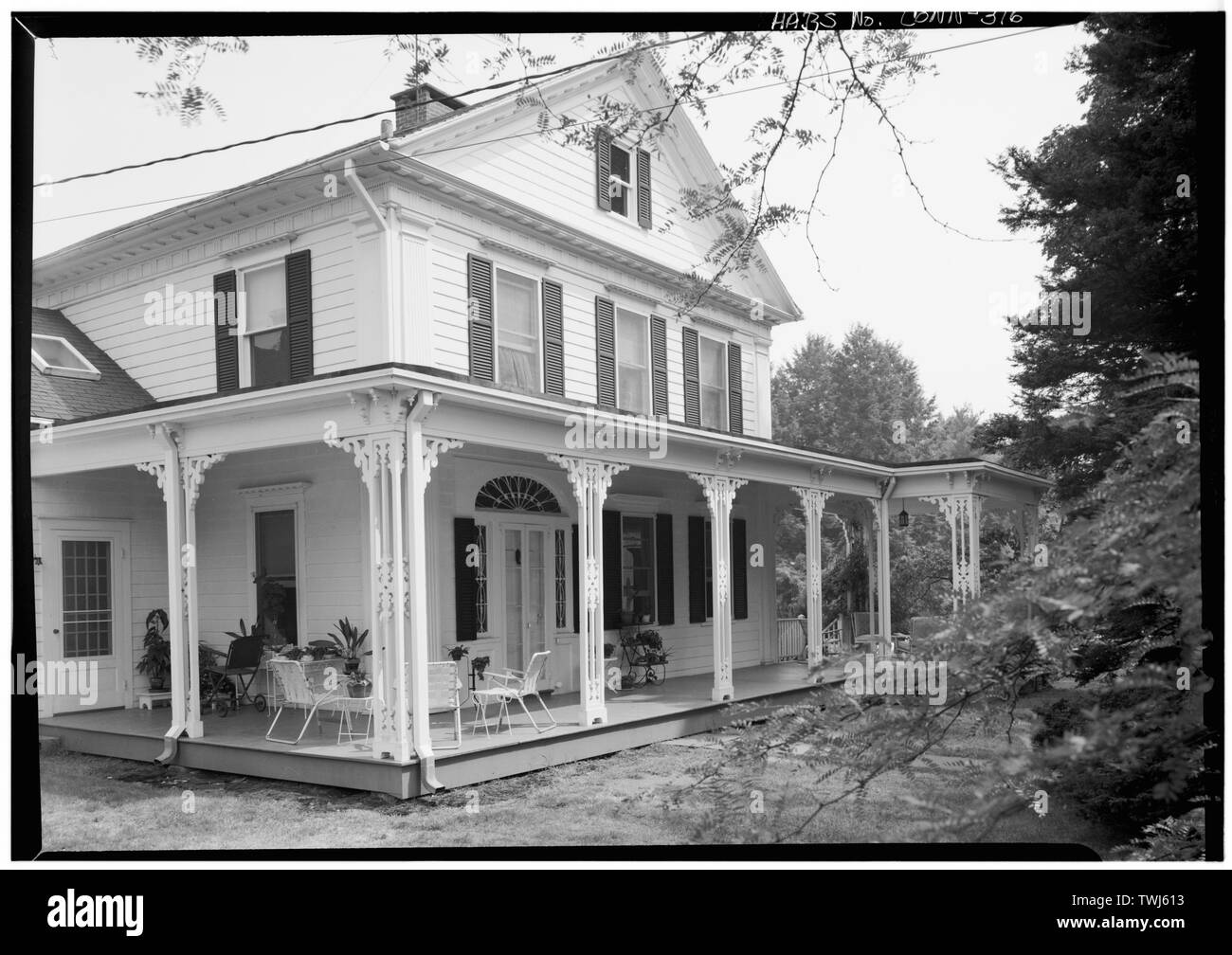 Settembre 1966 VISTA GENERALE DEL SUD-OVEST (anteriore) della facciata - Sherwood-Banks House, 98 Banche, Southport, Fairfield County, CT Foto Stock