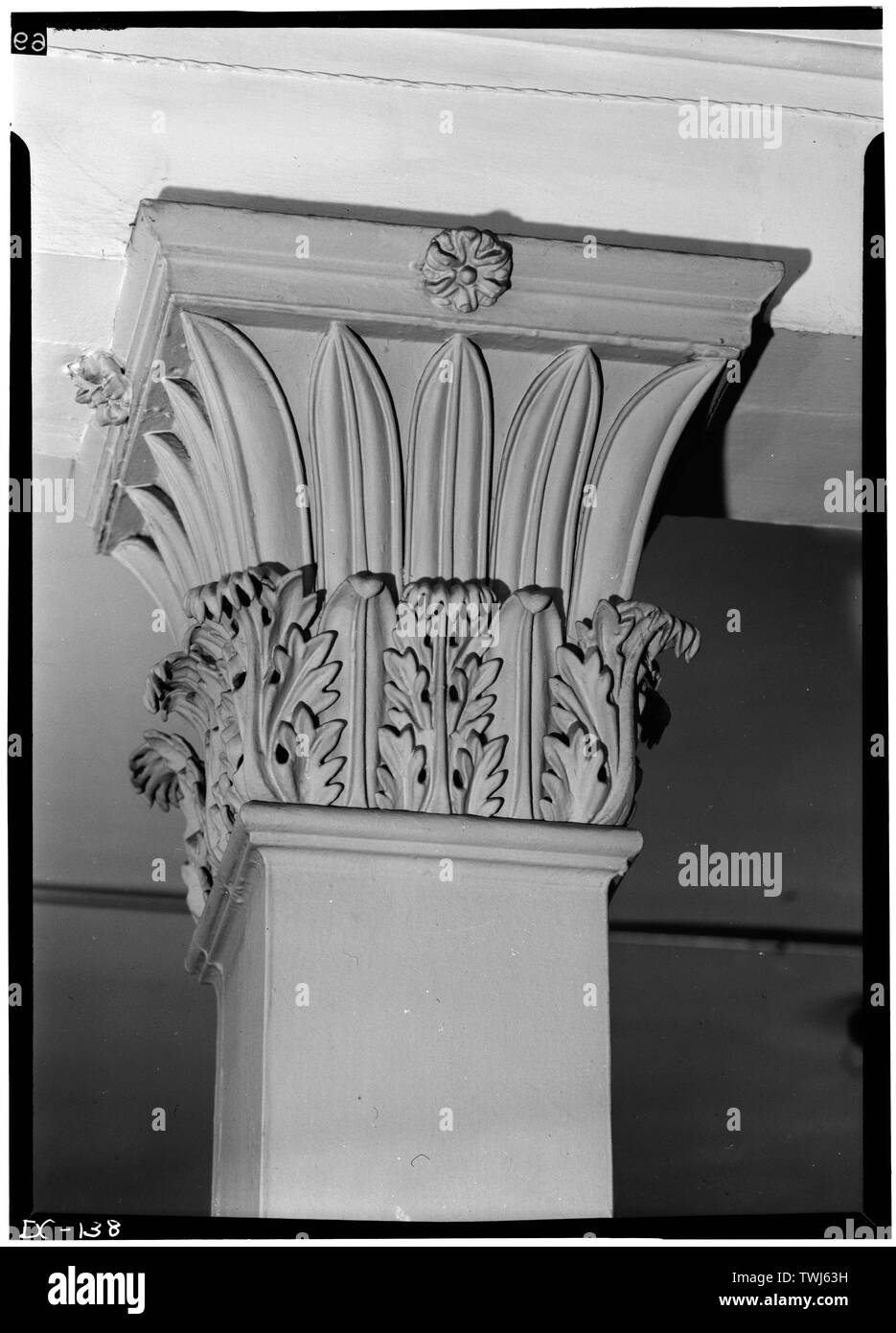 Settembre 1969 PARTICOLARE DEL CAPITALE DI COLONNA, PRIMO PIANO - STATI UNITI Customhouse e Post Office, 1221 trenta-primo Street Nordovest, Washington, Distretto di Columbia, DC Foto Stock