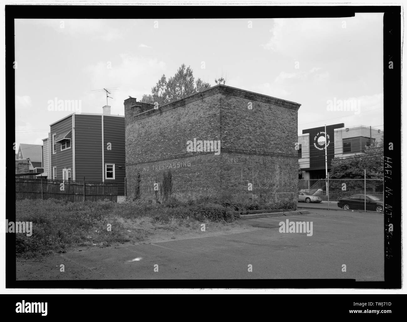 Albero n. 5, guardando a nord-est - Delaware, Lackawanna e Western Railroad, North Bergen Tunnel, attraverso il Bergen collina dalla prospettiva Street a Ogden Avenue a John F. Kennedy Boulevard al Beacon Avenue, Città di Jersey, Hudson County, NJ Foto Stock