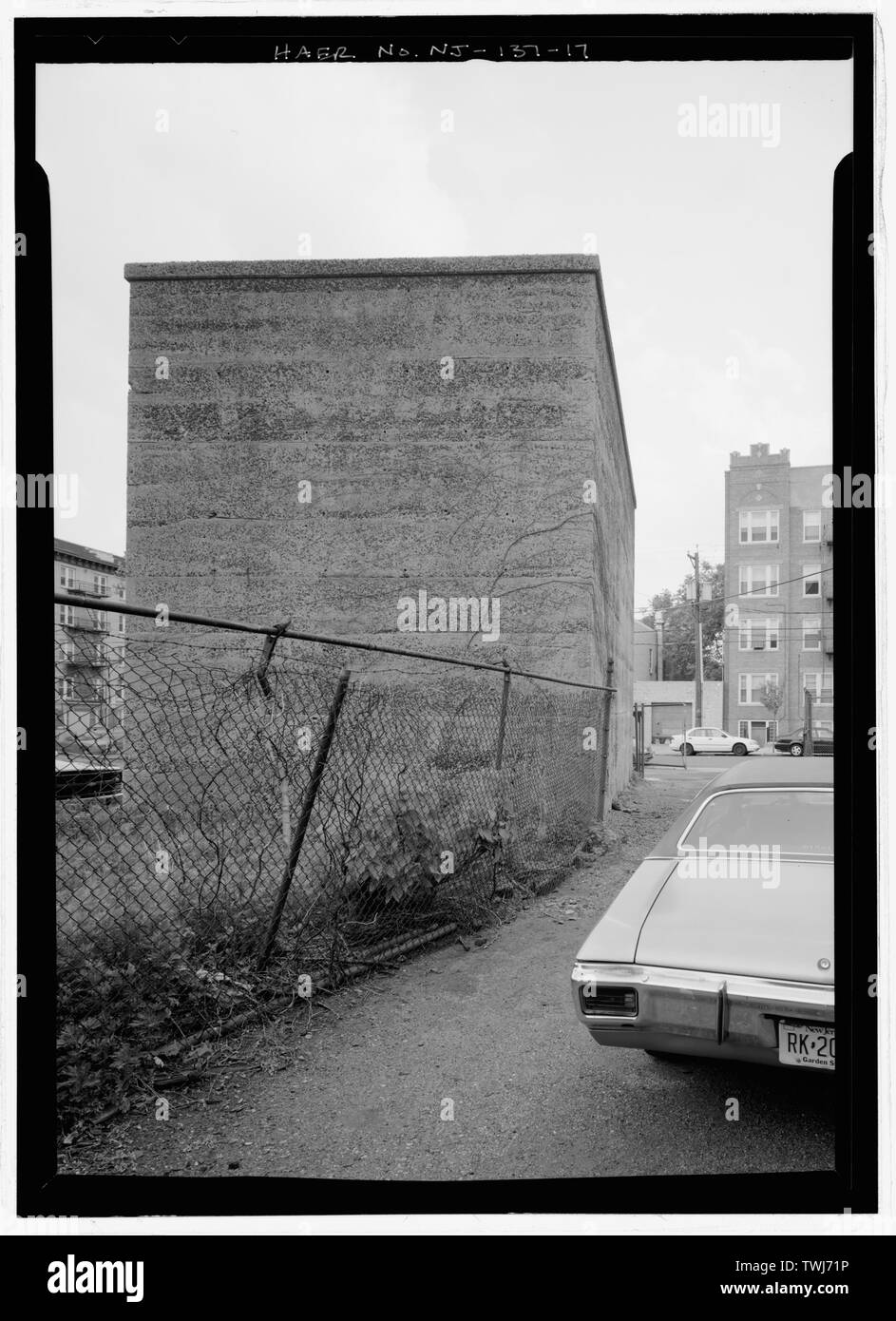 Albero n. 3, guardando verso sud - Delaware, Lackawanna e Ferrovia Occidentale, a sud del Tunnel di Bergen, Jersey City, Hudson County, NJ Foto Stock