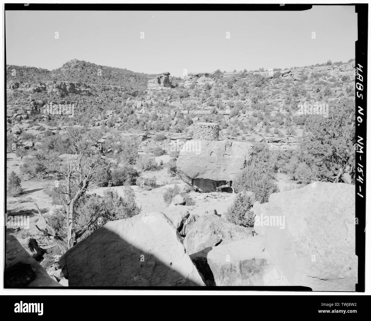 - Simon Canyon Pueblito, circa 0,6 miglia a nord di Simon Canyon alla confluenza con il fiume San Juan, Blanco, la Contea di San Juan, NM Foto Stock