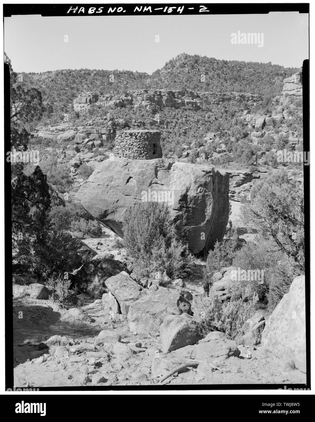- Simon Canyon Pueblito, circa 0,6 miglia a nord di Simon Canyon alla confluenza con il fiume San Juan, Blanco, la Contea di San Juan, NM Foto Stock