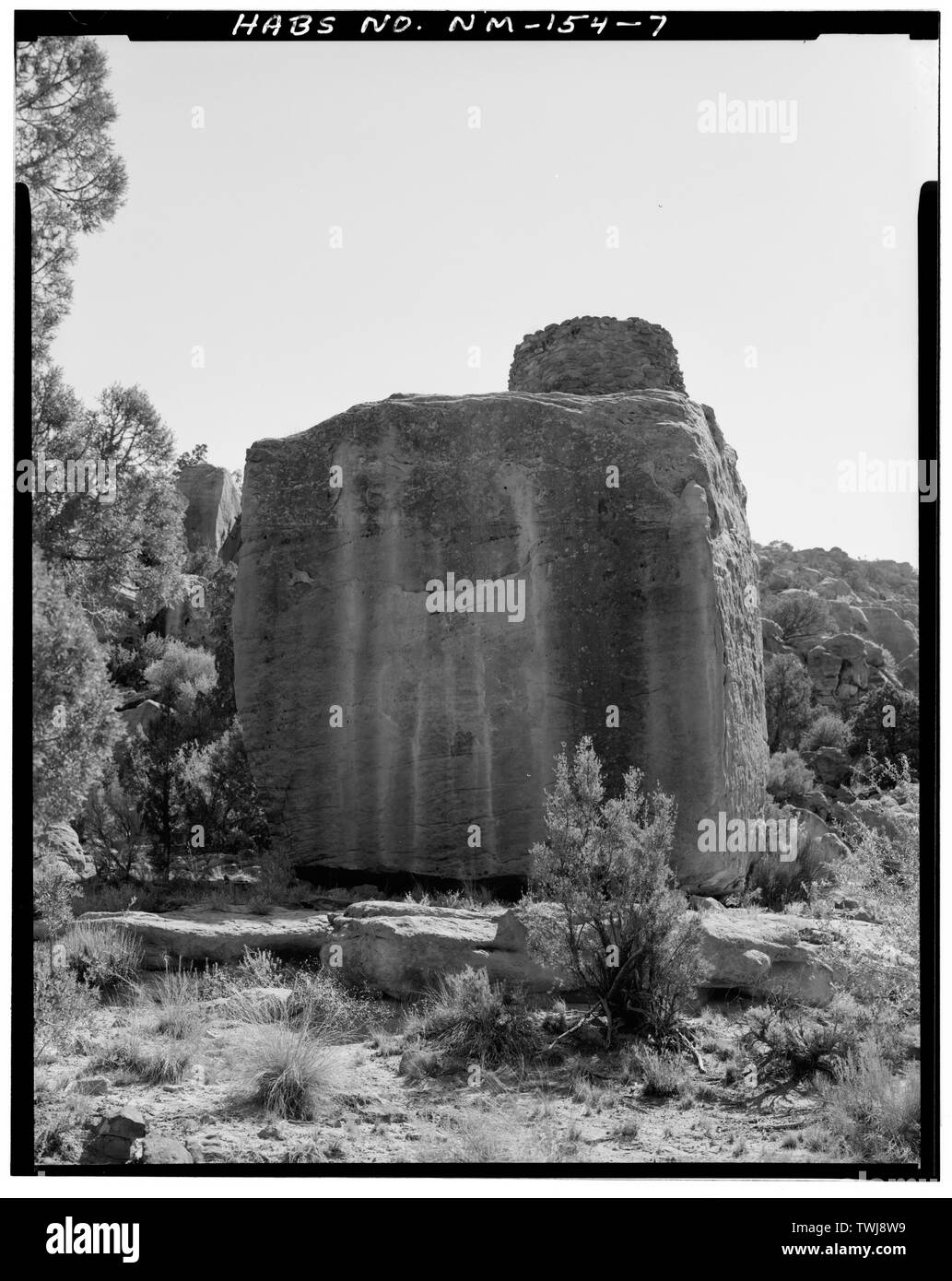 - Simon Canyon Pueblito, circa 0,6 miglia a nord di Simon Canyon alla confluenza con il fiume San Juan, Blanco, la Contea di San Juan, NM Foto Stock
