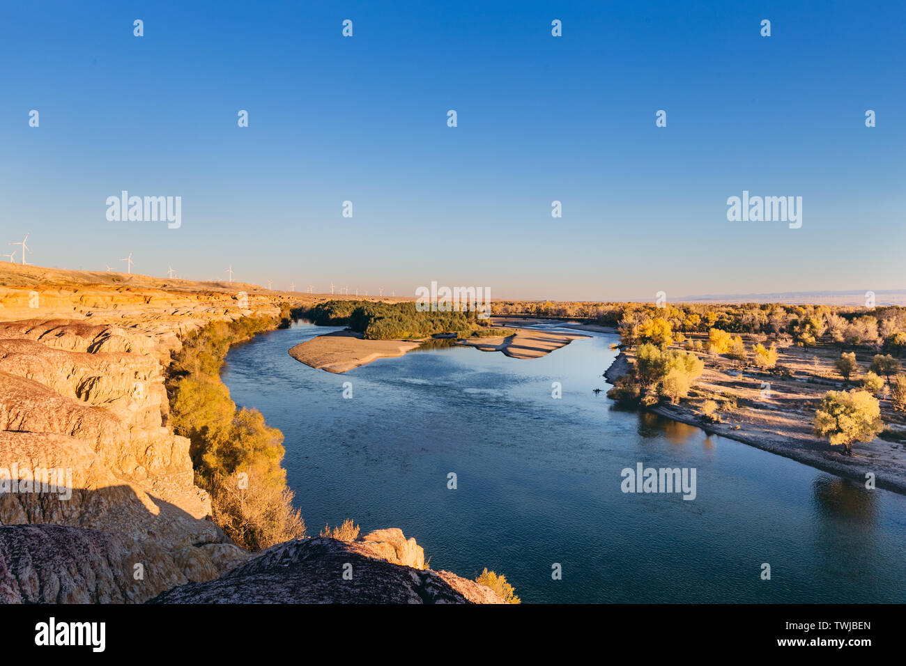 Pittoresca spiaggia tramonto Foto Stock
