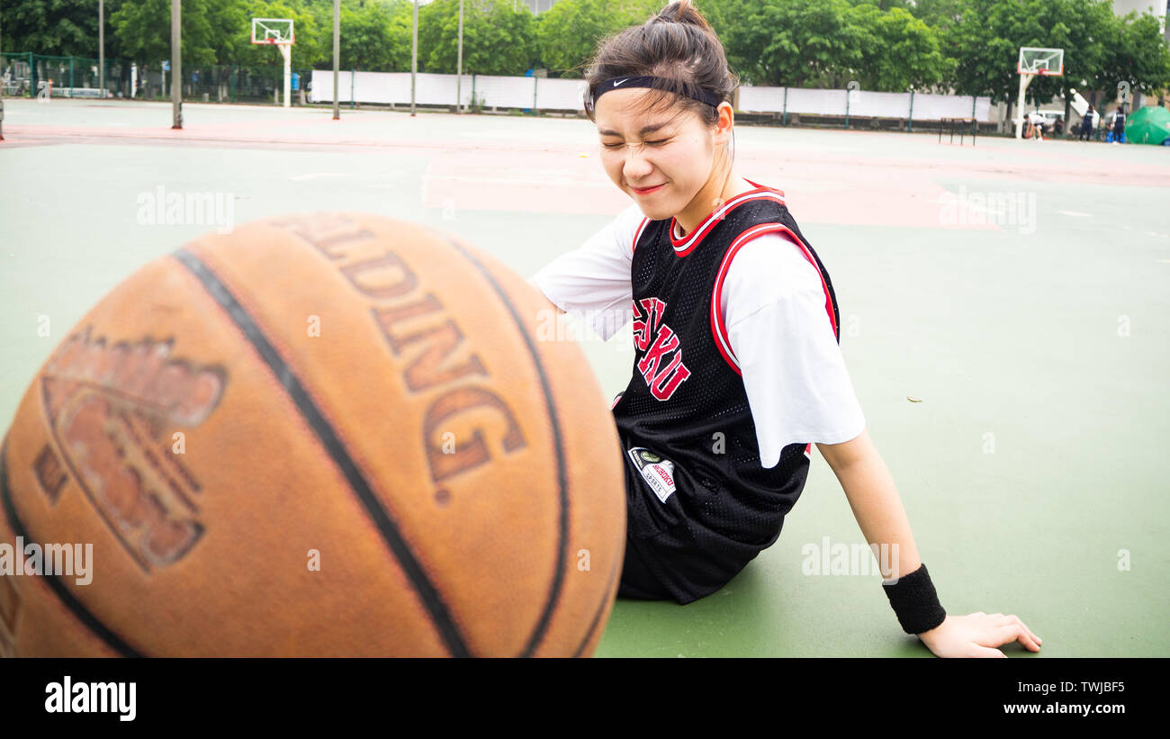 Ragazza di pallacanestro Foto Stock