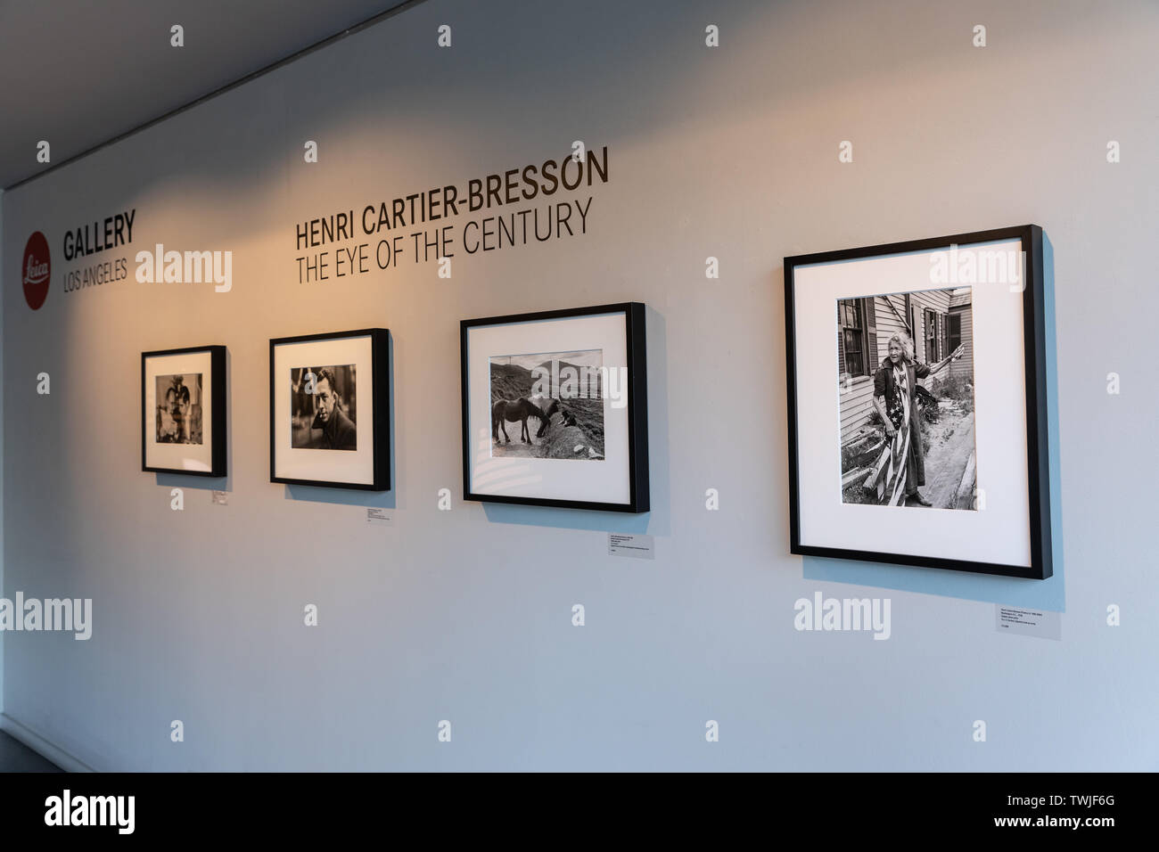 La vetrina ‘Henri Cartier-Bresson: L'occhio del secolo’ di uno dei più significativi fotografi del 20 ° secolo. Los Angeles - 6/20/2019 Foto Stock