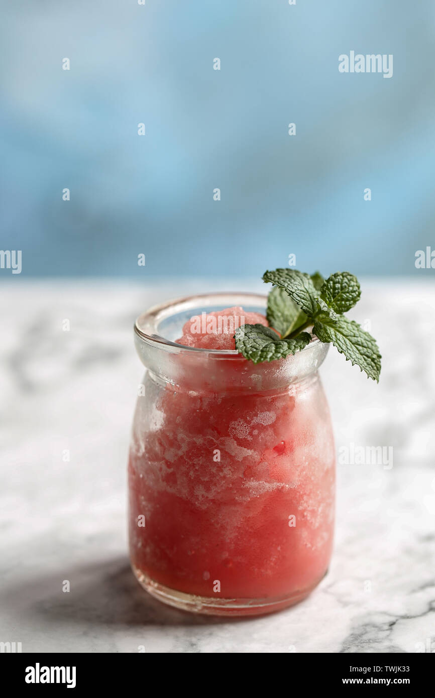 DIY, salutare i cocomeri, sabbia-ghiaccio in estate. Foto Stock