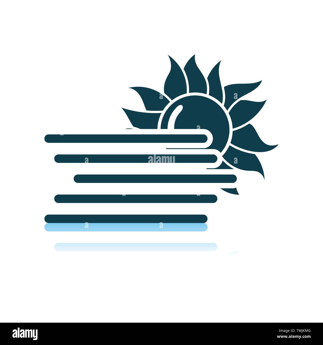 Icona di nebbia. Ombra di Design di riflessione. Illustrazione Vettoriale. Illustrazione Vettoriale