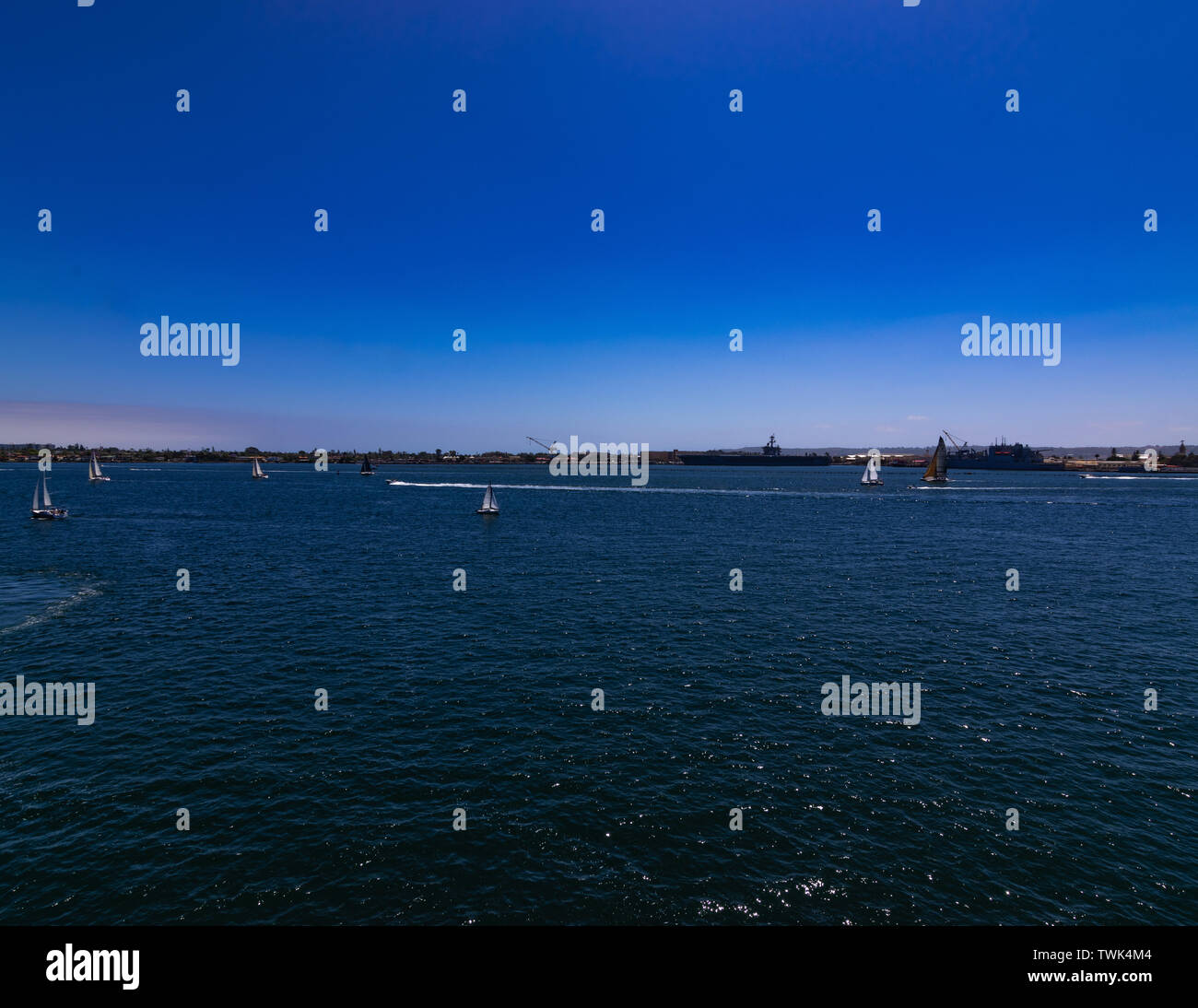 Barche da Sandiego Bay Foto Stock