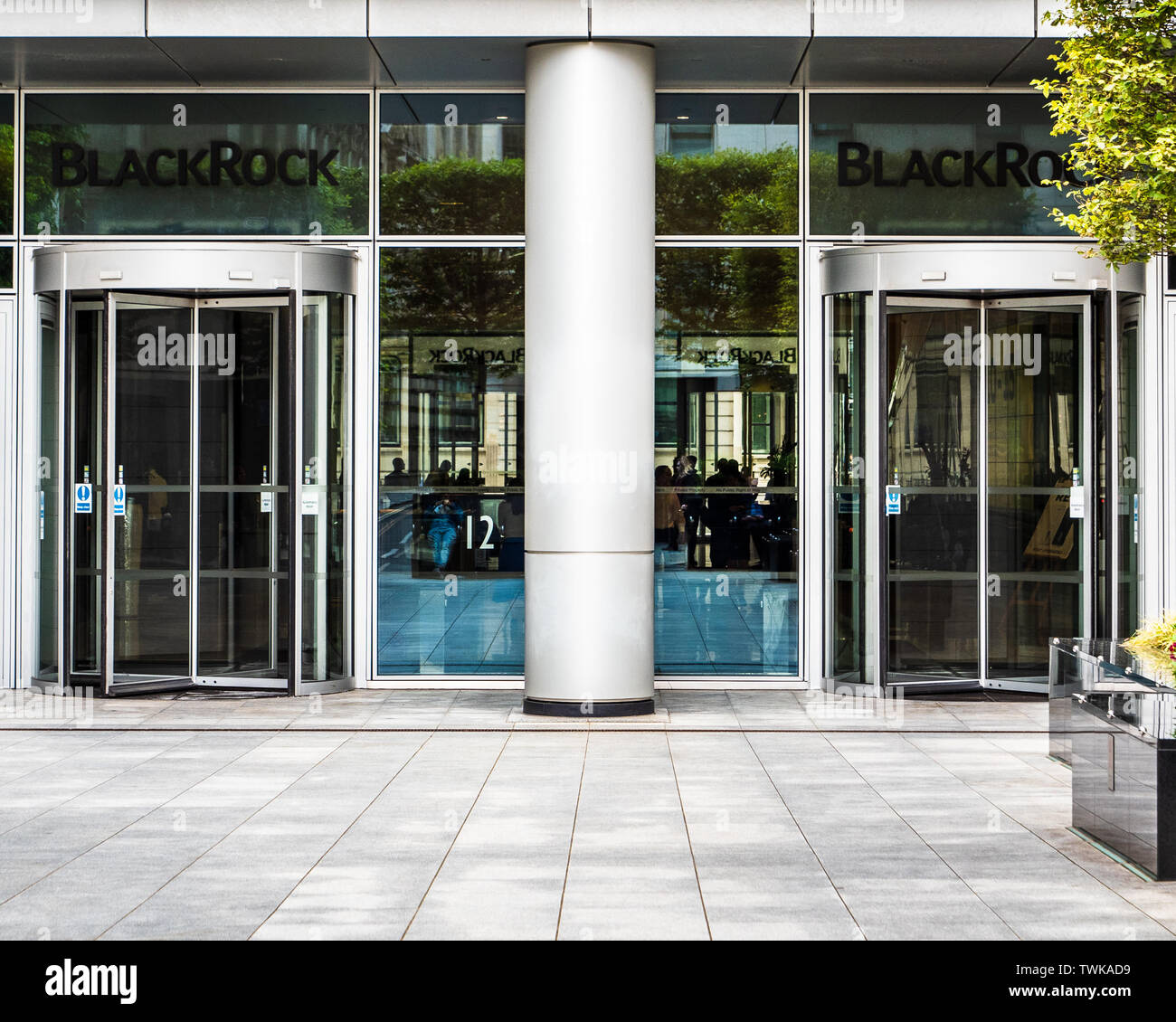 Uffici Blackrock London - Blackrock European HQ Drapers Gardens nella City of London Financial District - architetto Kohn Pedersen Fox Associates KPF Foto Stock