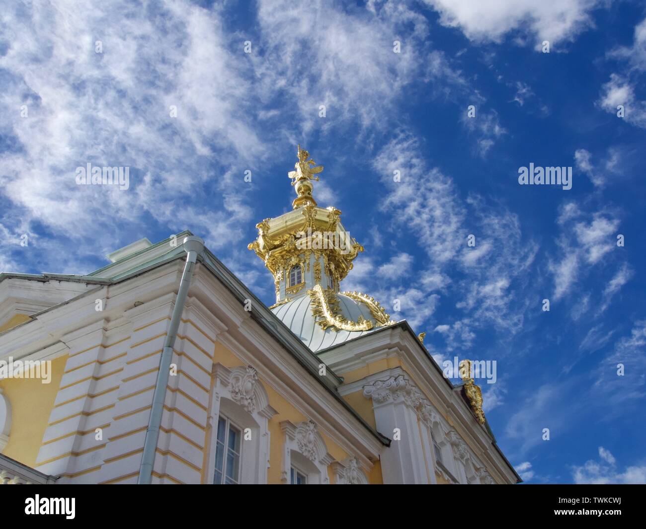 Peterhof Palace Grand con a San Pietroburgo, Foto Stock