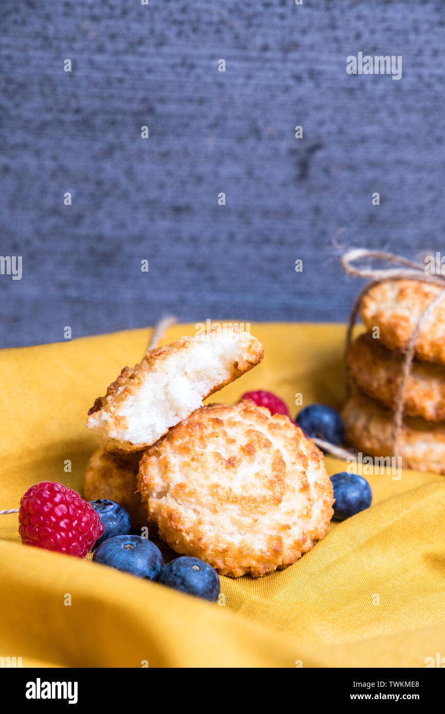 Biscotti di cocco Foto Stock