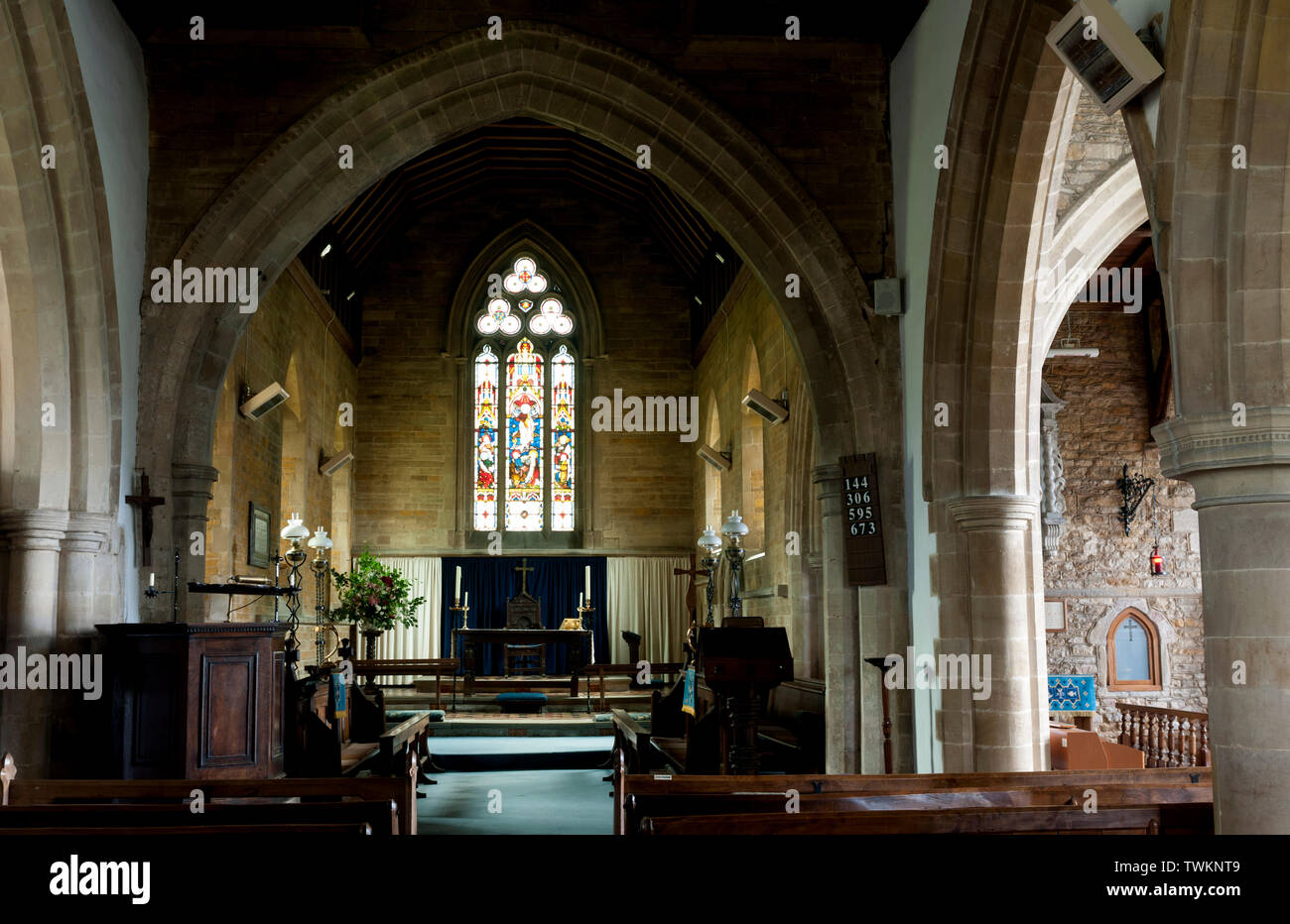 Giles Church, Medbourne, Leicestershire, England, Regno Unito Foto Stock