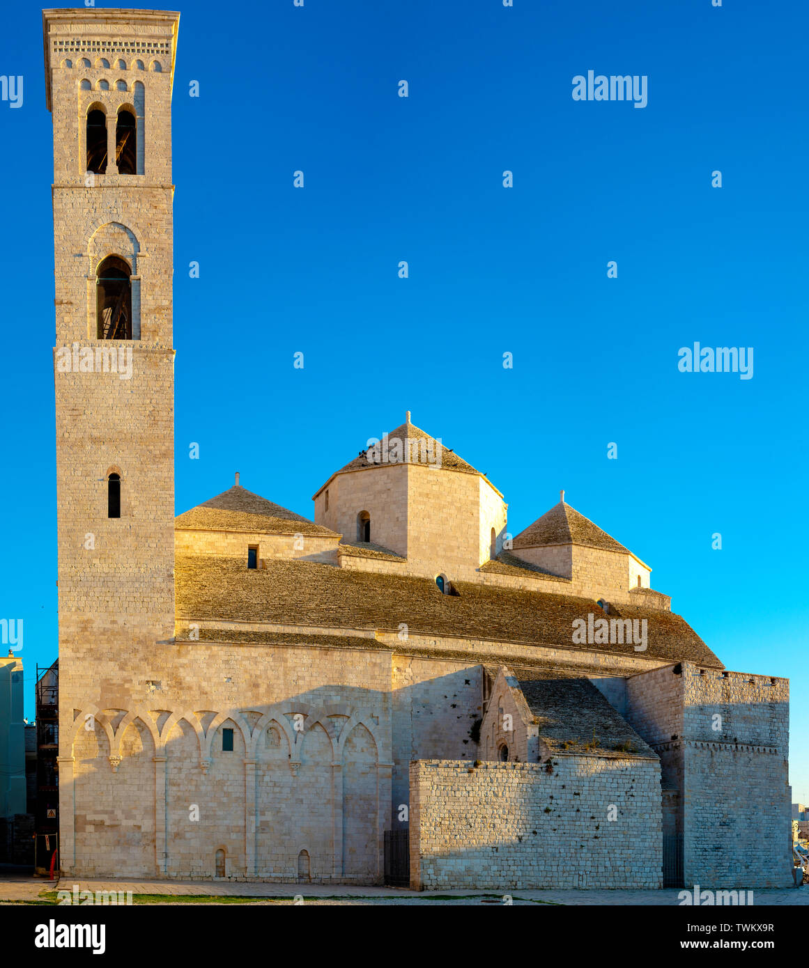 Molfetta Città in Puglia, Italia. Romanico pugliese. Foto Stock
