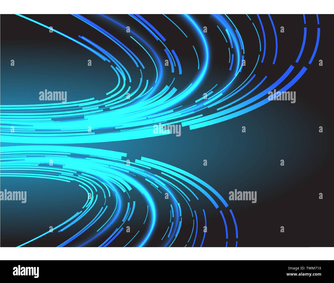 Abstract di luce blu tecnologia di velocità della rete internet sfondo illustrazione vettoriale. Illustrazione Vettoriale