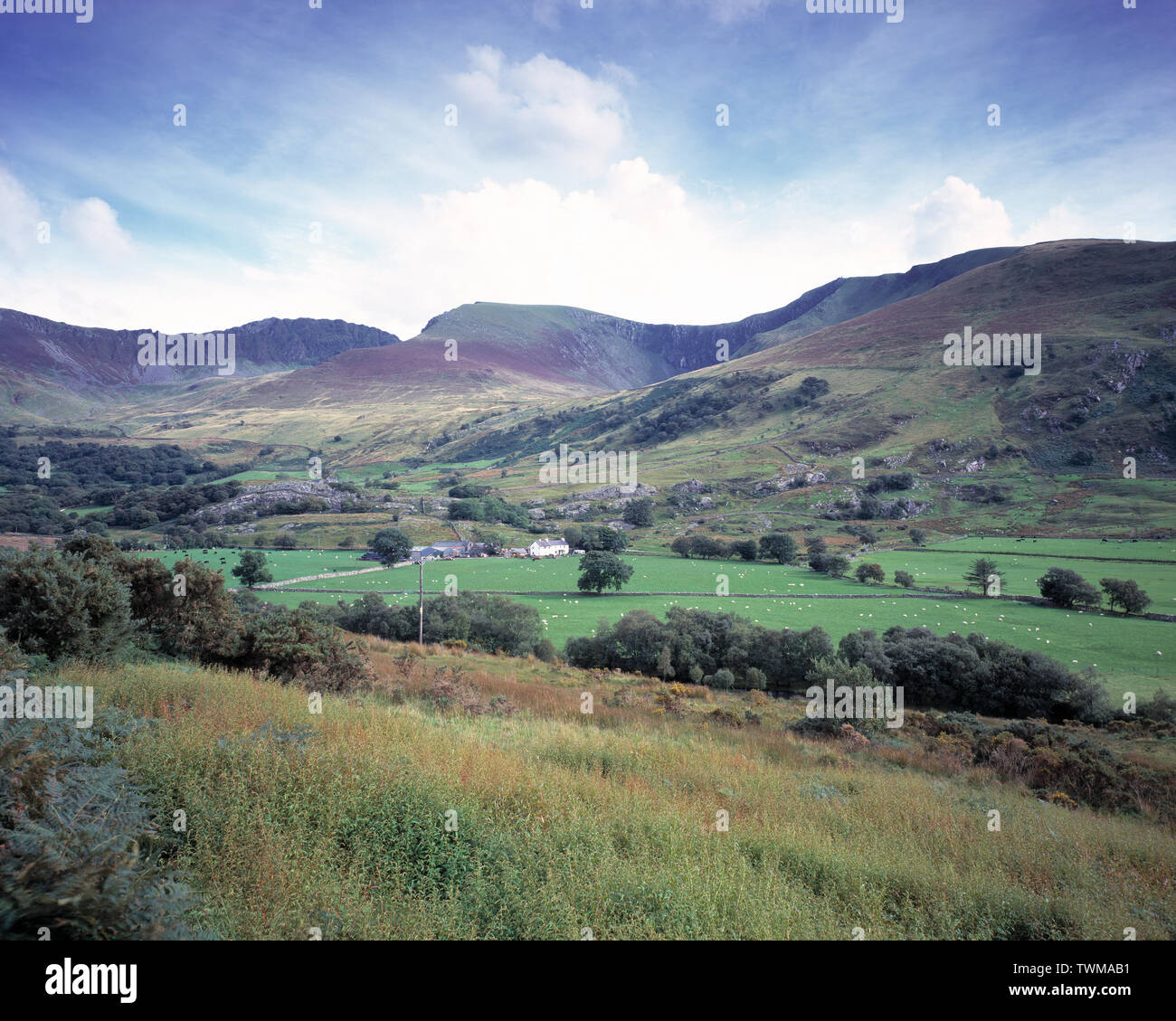 Regno Unito. Il Galles. Snowdonia. Gwynedd. Paesaggio. Vicino Talysarn. Foto Stock