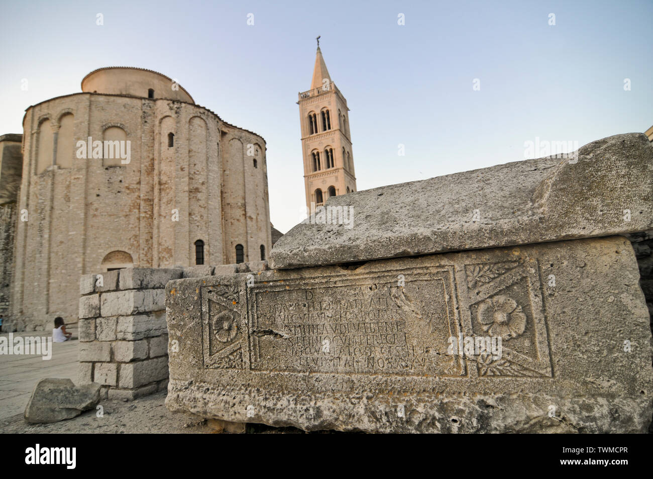 Chiesa di San Donato e Foro Romano, Zadar, Croazia Foto Stock