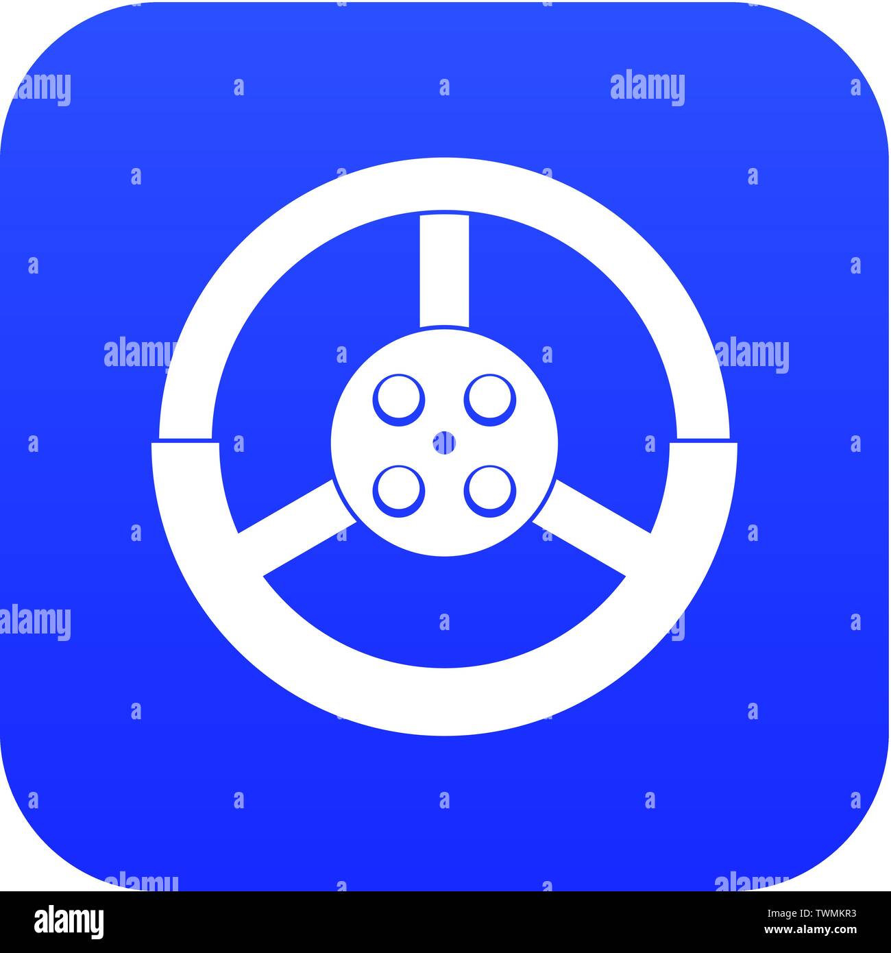 Icona volante blu digitale Illustrazione Vettoriale