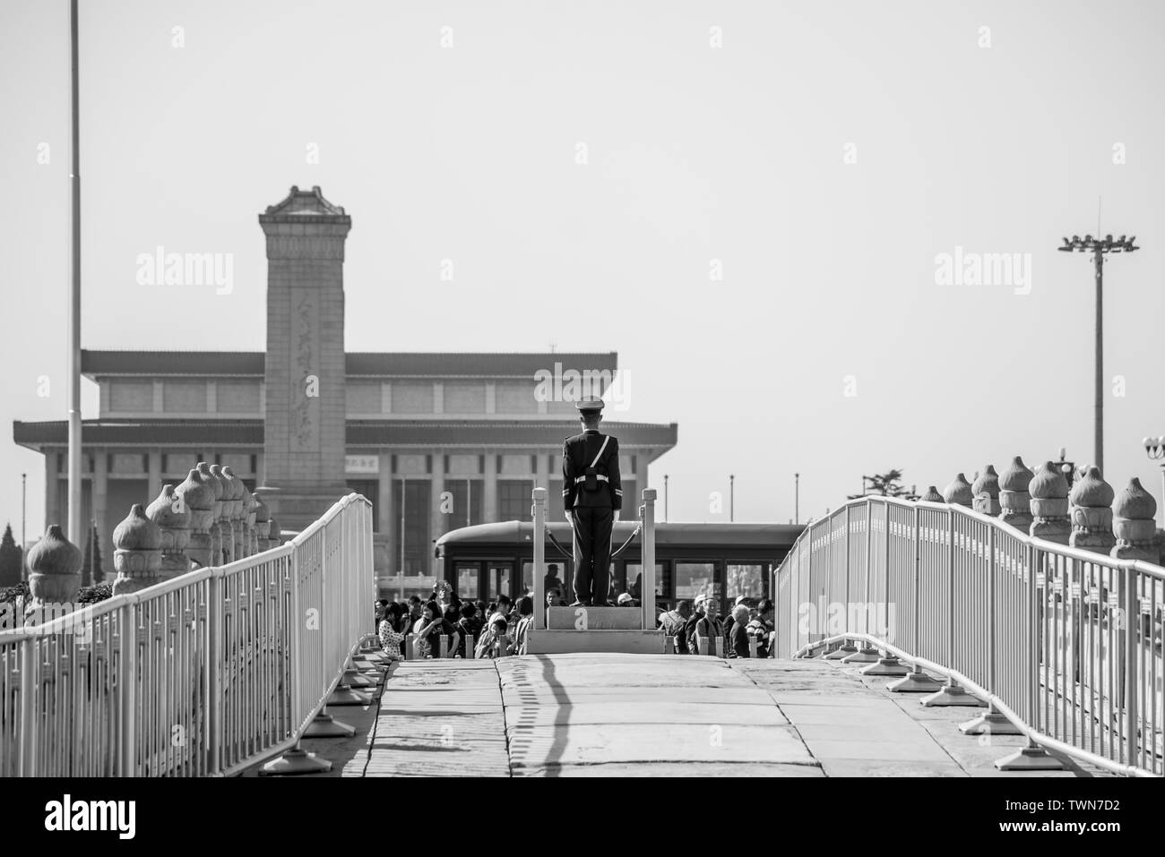 Un monumento per il popolo di eroi in piazza Tiananmen a Pechino Foto Stock