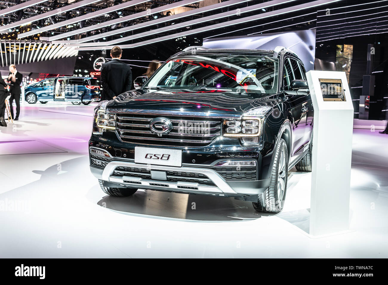 Parigi, Francia, ottobre 08, 2018: Motore GAC GS8 al Mondial Motor Show di Parigi, auto prodotte dai cinesi automobile maker GAC MOTORE Foto Stock