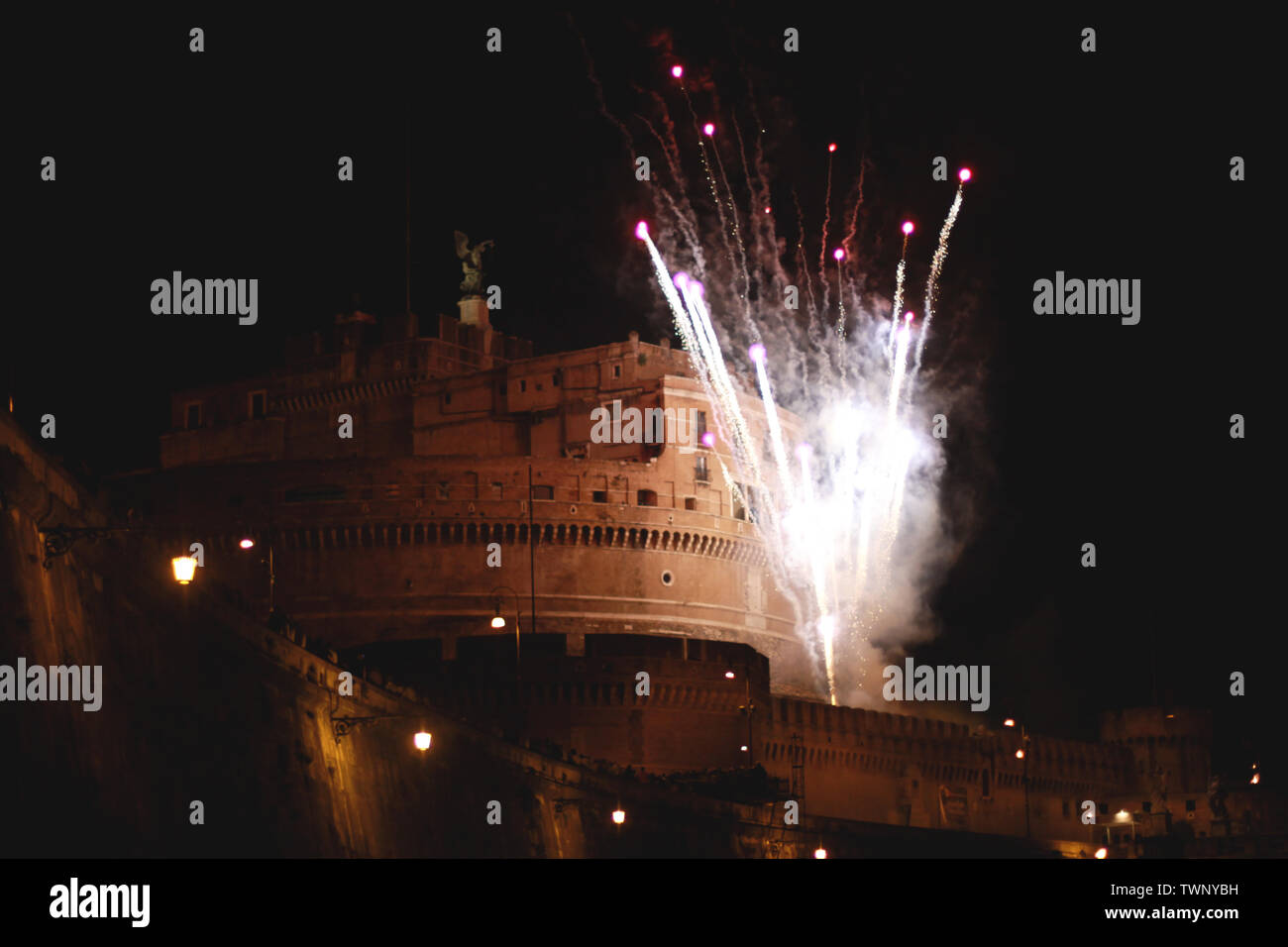 San Pietro e Paolo celebrazione, Roma Castel Sant Angelo Foto Stock