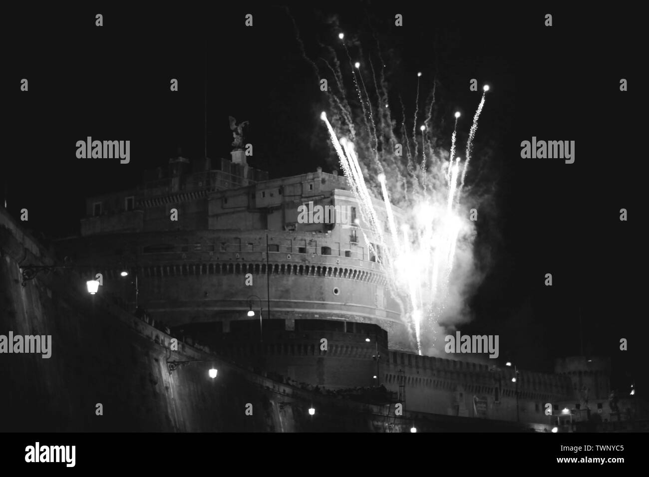 San Pietro e Paolo celebrazione, Roma Castel Sant Angelo Foto Stock