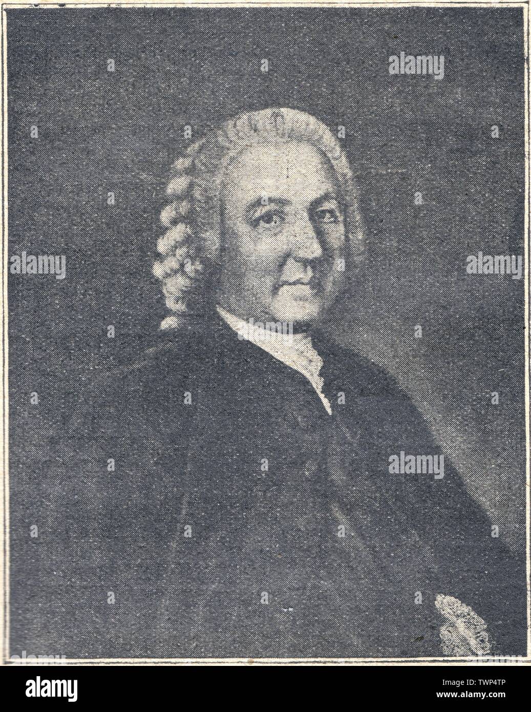 LE DOCTEUR THÉODORE TRONCHIN.rotocalco d'après LA PEINTURE DE LIOTTARD.1763 Foto Stock