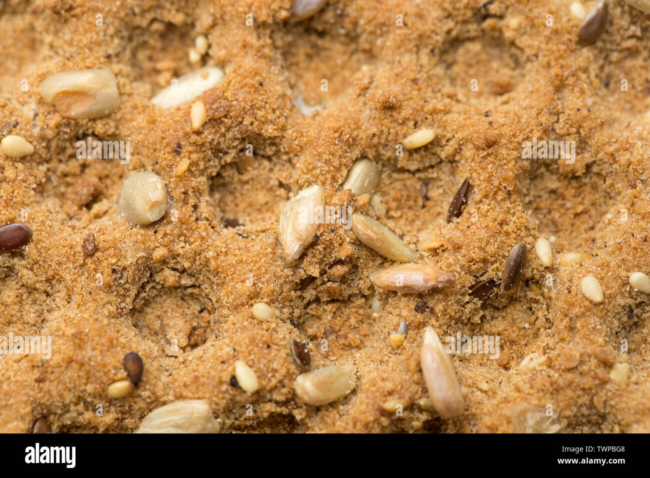 Grano intero cracker close-up , sana dieta alimentare Foto Stock