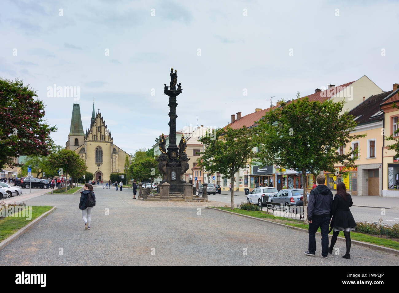 Rakovnik (Rakonitz) : Piazza principale , Stredocesky, Mittelböhmen, Boemia centrale, ceco Foto Stock