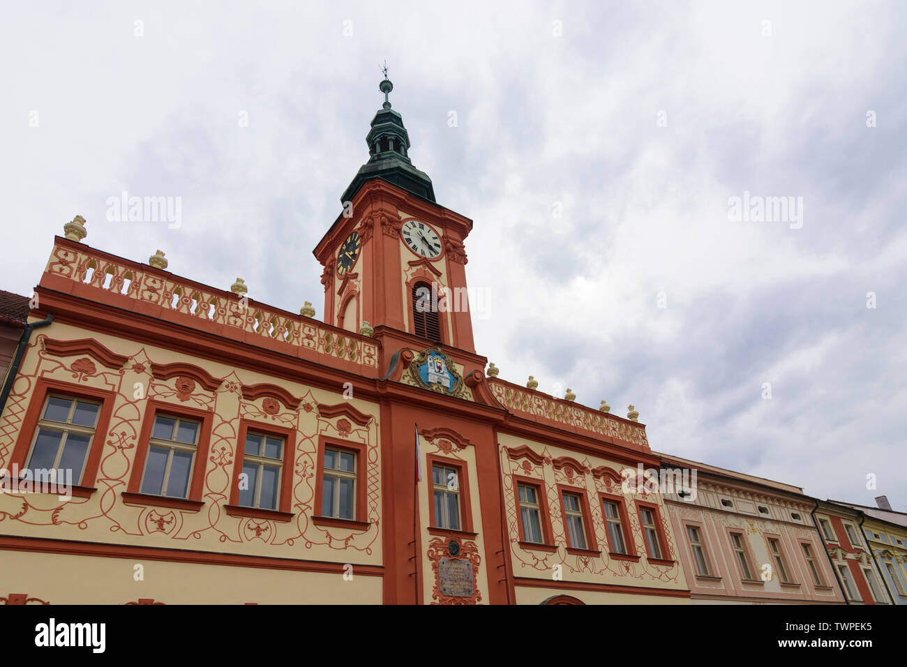 Rakovnik (Rakonitz) : Town Hall , Stredocesky, Mittelböhmen, Boemia centrale, ceco Foto Stock