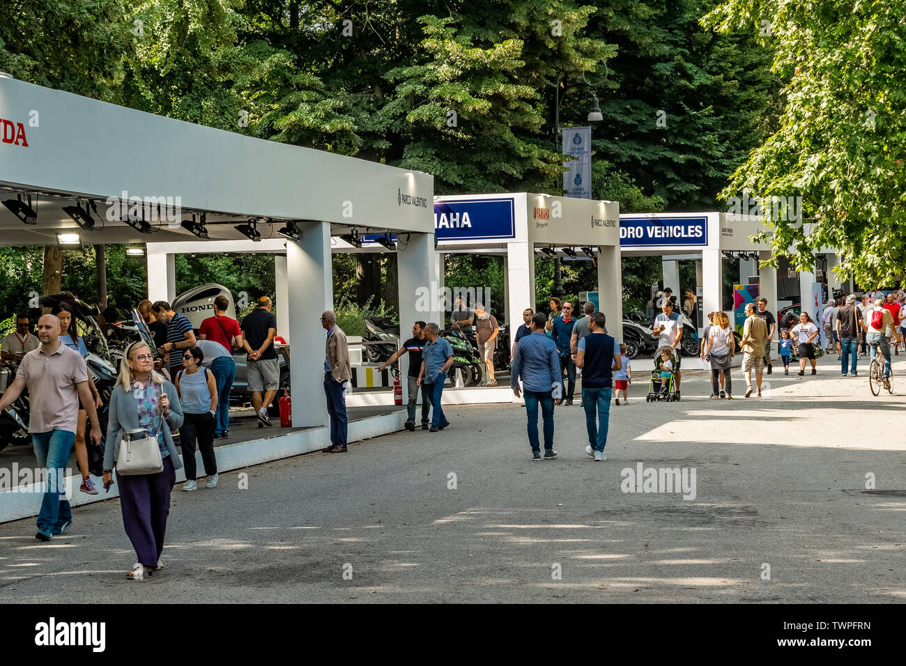Torino Piemonte, Italia. Il 22 giugno 2019.Italia Piemonte Torino parco del Valentino Auto Show 2019 - Stand Credito: Davvero Facile Star/Alamy Live News Foto Stock