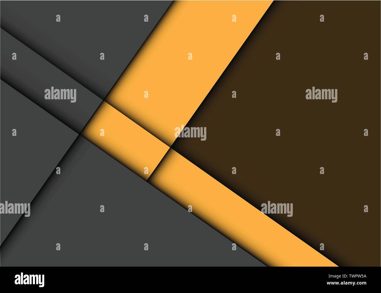 Astratto freccia gialla grigia sovrapposta con spazio vuoto disegno moderno futuristico sfondo vettore illustrazione. Illustrazione Vettoriale