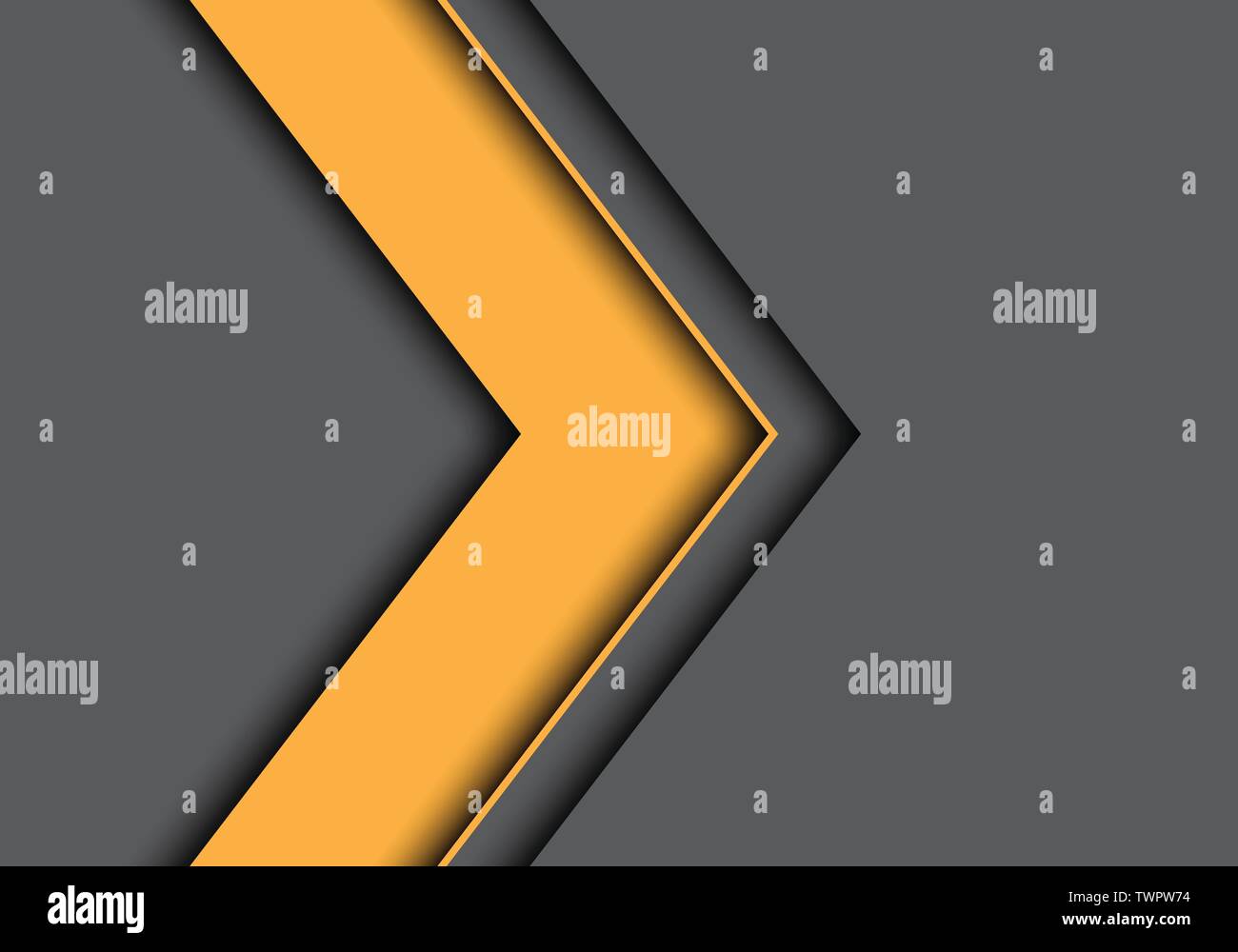 Astratto freccia gialla grigia sovrapposizione con spazio vuoto disegno moderno futuristico sfondo vettore illustrazione. Illustrazione Vettoriale