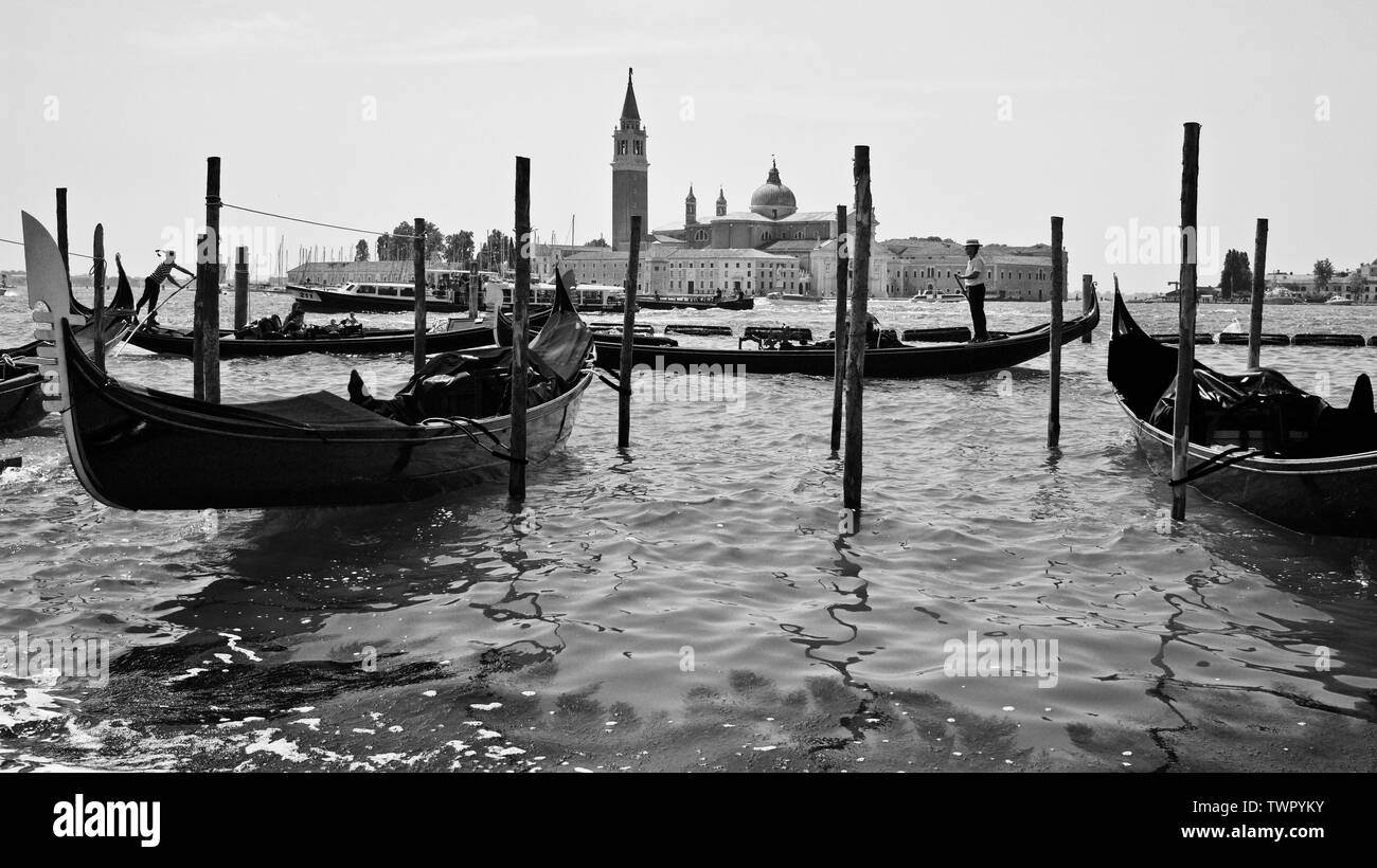 Vista del Canal Grande a Venezia Foto Stock