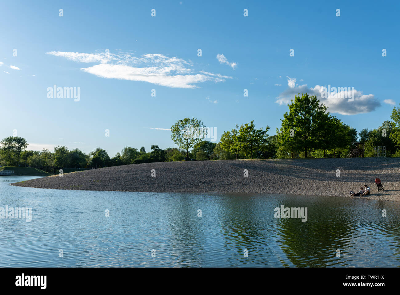 Il bel lago Bundek a Zagabria in Croazia Foto Stock