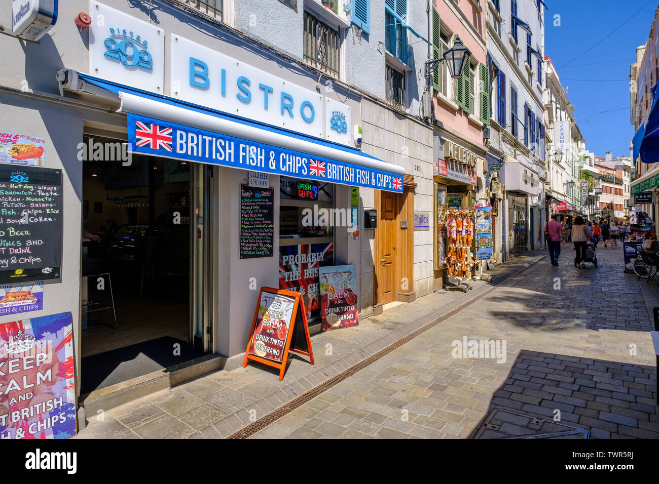 Il Bistro, 292 Main Street, Gibilterra Foto Stock