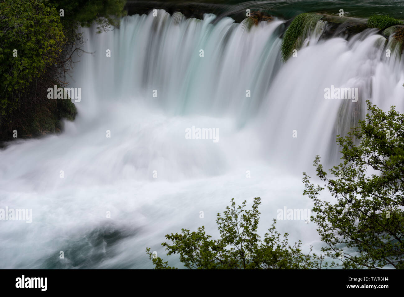 Cascate di Krka, Parco Nazionale di Krka, Croazia, Europa Foto Stock