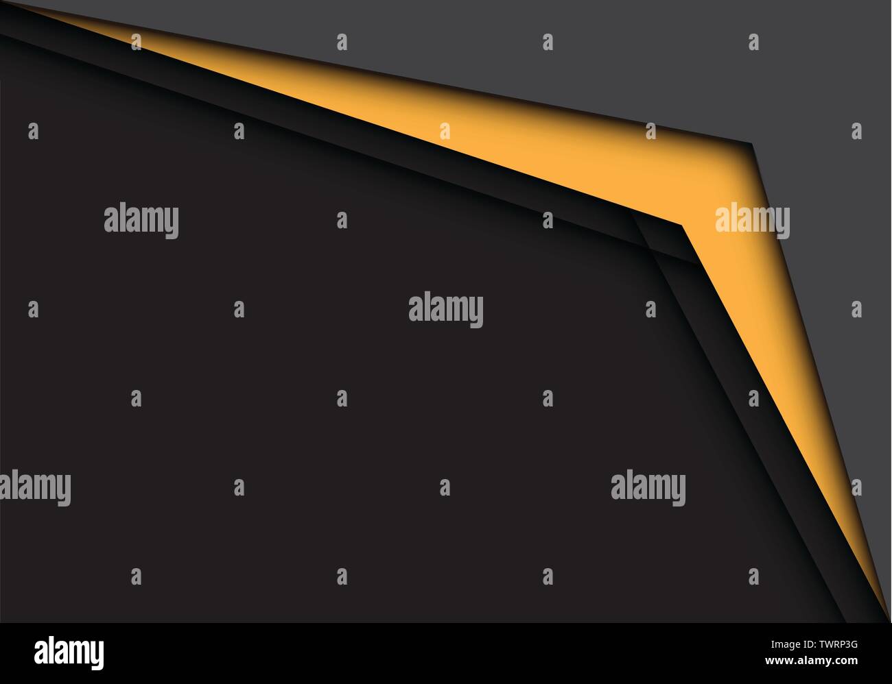 Abstract freccia gialla grigio con uno spazio vuoto design moderno sfondo futuristico illustrazione vettoriale. Illustrazione Vettoriale