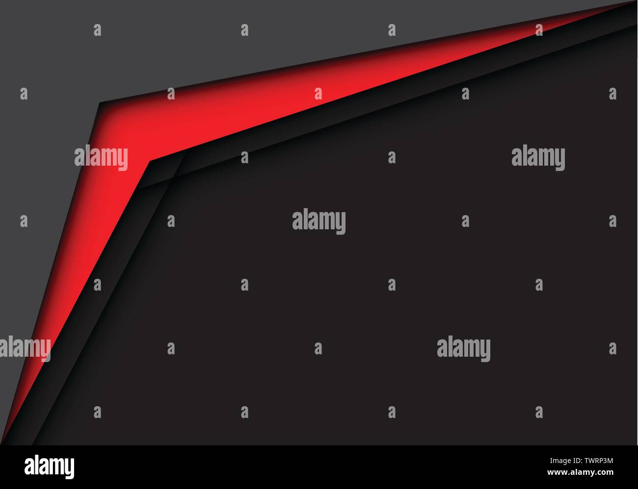 Abstract freccia rossa grigio con uno spazio vuoto design moderno sfondo futuristico illustrazione vettoriale. Illustrazione Vettoriale