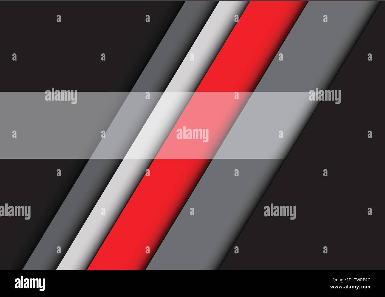 Abstract rosso linea grigia su un profondo grigio moderno design futuristico vettore sfondo immagine. Illustrazione Vettoriale