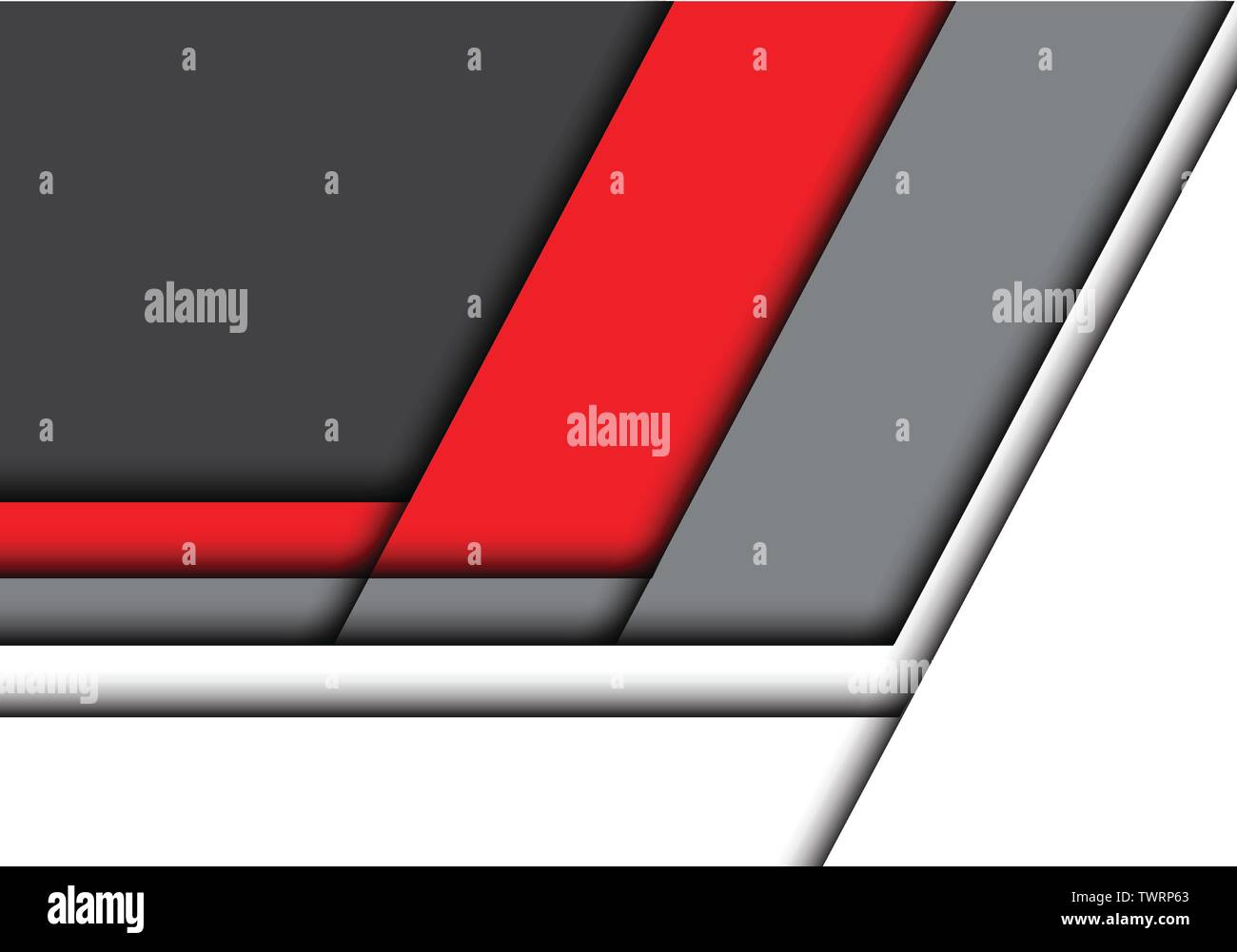 Abstract red freccia grigia si sovrappongono con scuri blank space design moderno sfondo futuristico illustrazione vettoriale. Illustrazione Vettoriale