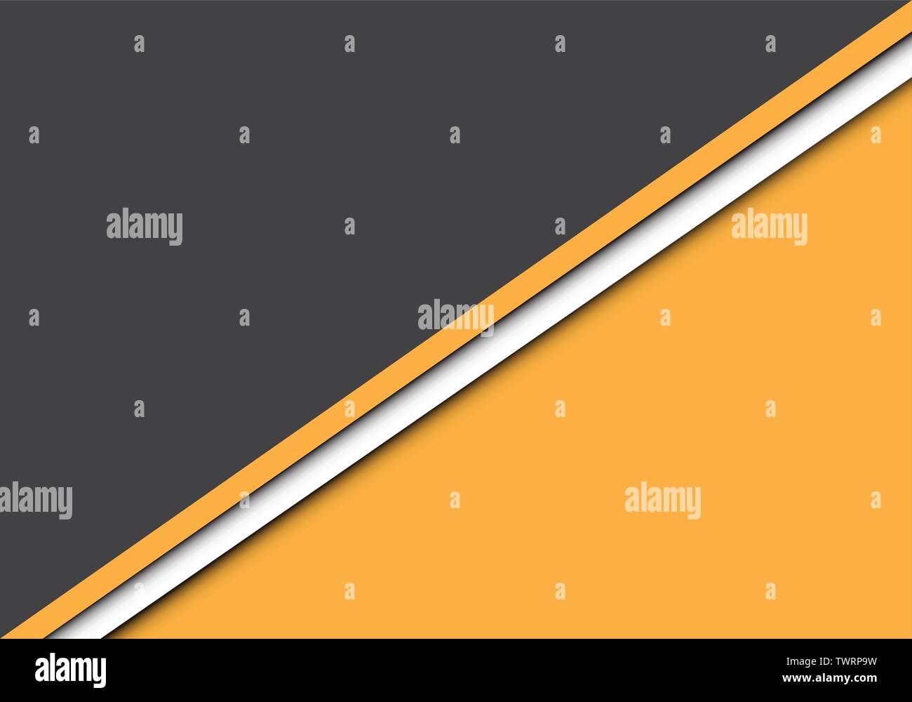 Grigio astratto triangolo giallo con riga bianca si sovrappongono design moderno sfondo futuristico illustrazione vettoriale. Illustrazione Vettoriale