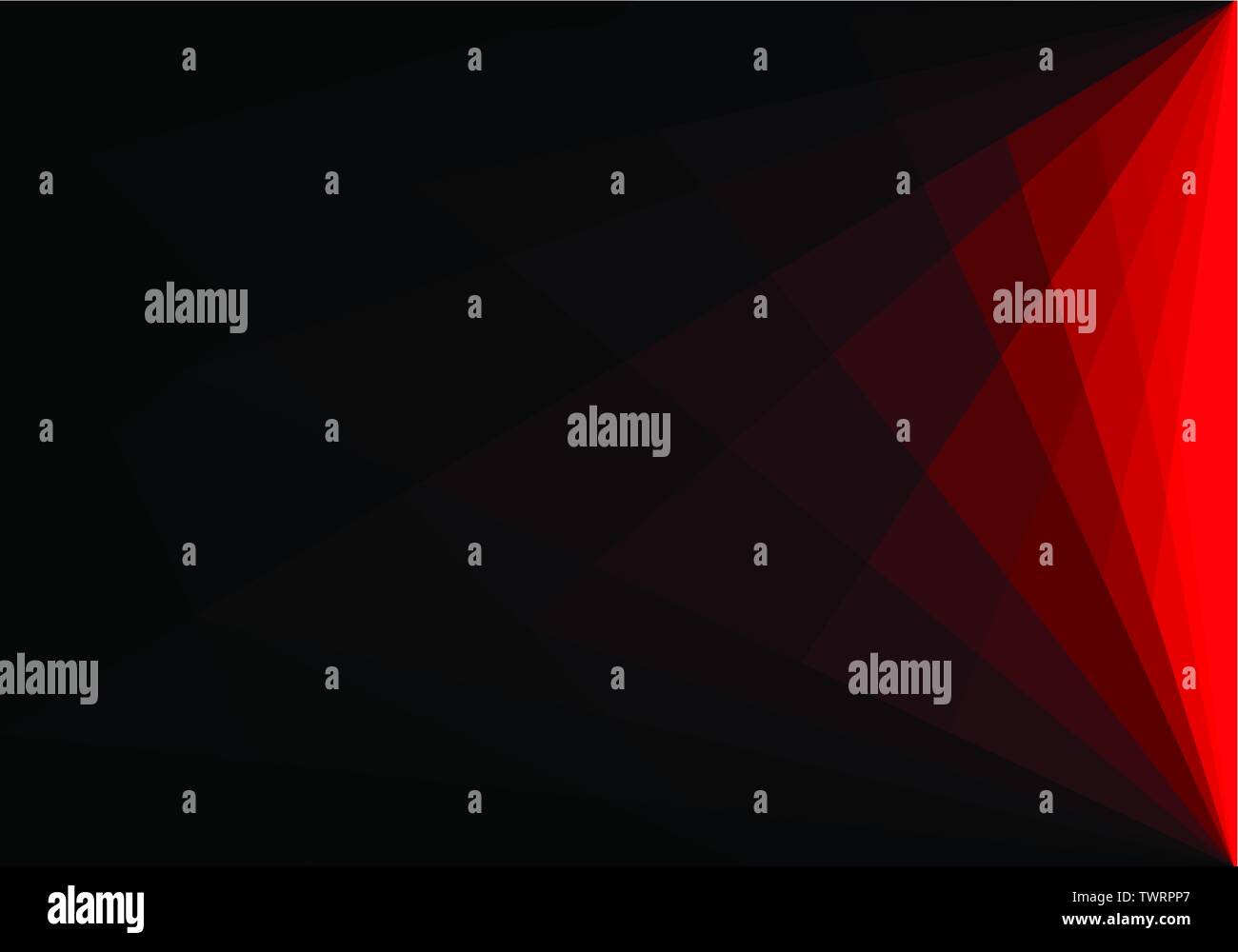 Abstract luce rossa poligono nero moderno sfondo futuristico illustrazione vettoriale Illustrazione Vettoriale