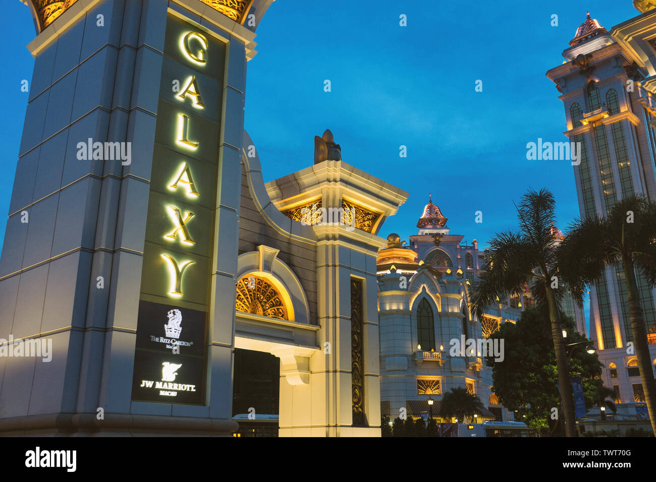 Galaxy Macau, l'hotel resort e casinò di Cotai strip, Taipa di Macao. Foto Stock