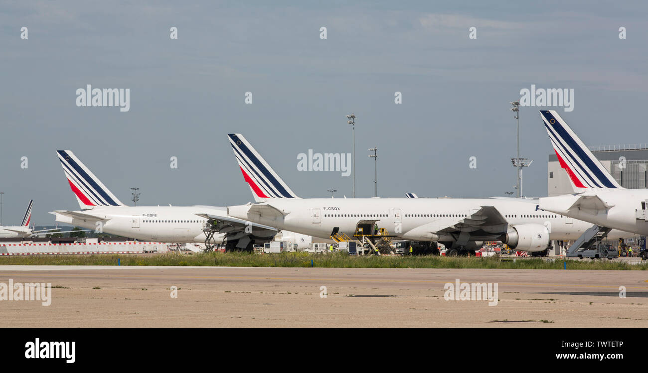 AIR FRANCE aerei all aeroporto di ORLY Foto Stock