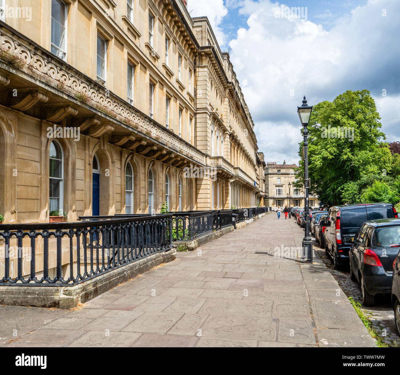 Elegante terrazza lungo il Victoria Square nel villaggio di Clifton Bristol REGNO UNITO Foto Stock