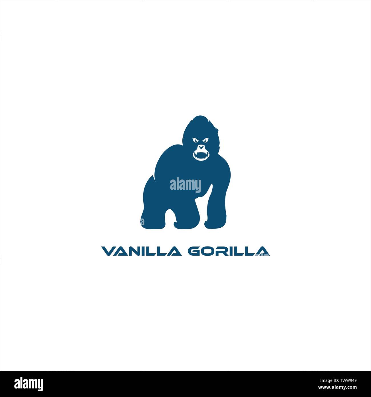 Logo Caratteristiche del modello.Gorilla logo design vector Illustrazione Vettoriale
