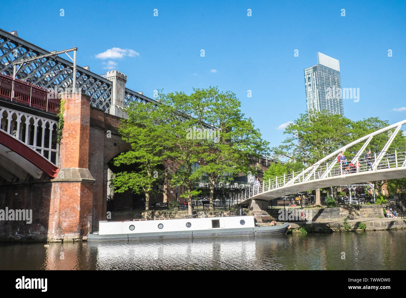 Castlefield Urban Heritage Centre,Castlefield,canal,sistema,battelli,Manchester,Nord,Nord,città,nord ovest,l'Inghilterra,inglese,GB,Gran Bretagna,British,UK Foto Stock