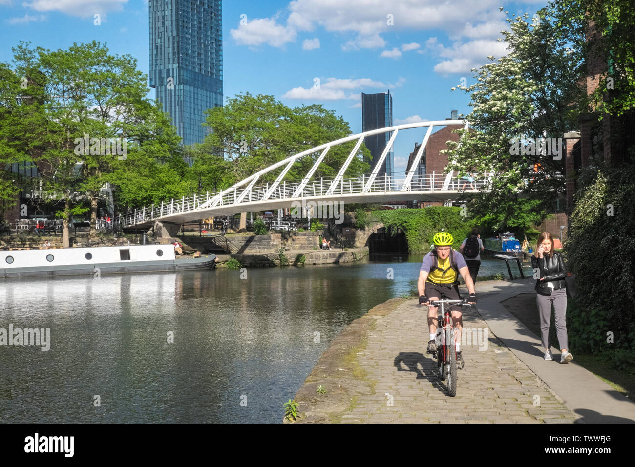 Castlefield Urban Heritage Centre,Castlefield,canal,sistema,battelli,Manchester,Nord,Nord,città,nord ovest,l'Inghilterra,inglese,GB,Gran Bretagna,British,UK Foto Stock