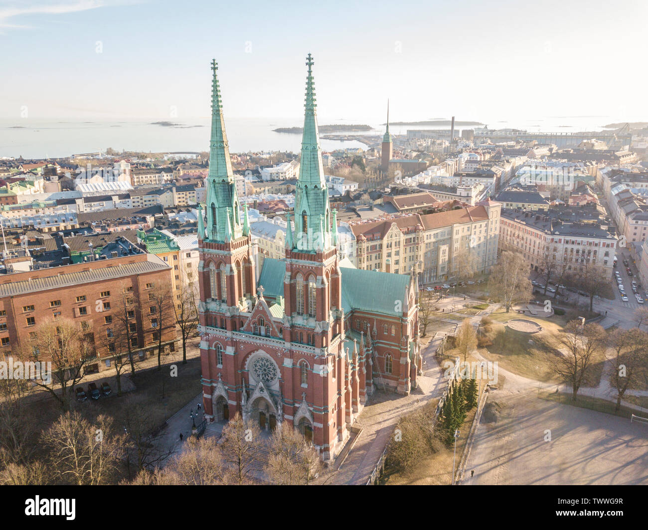 Una chiesa a Helsinki, Finlandia Foto Stock